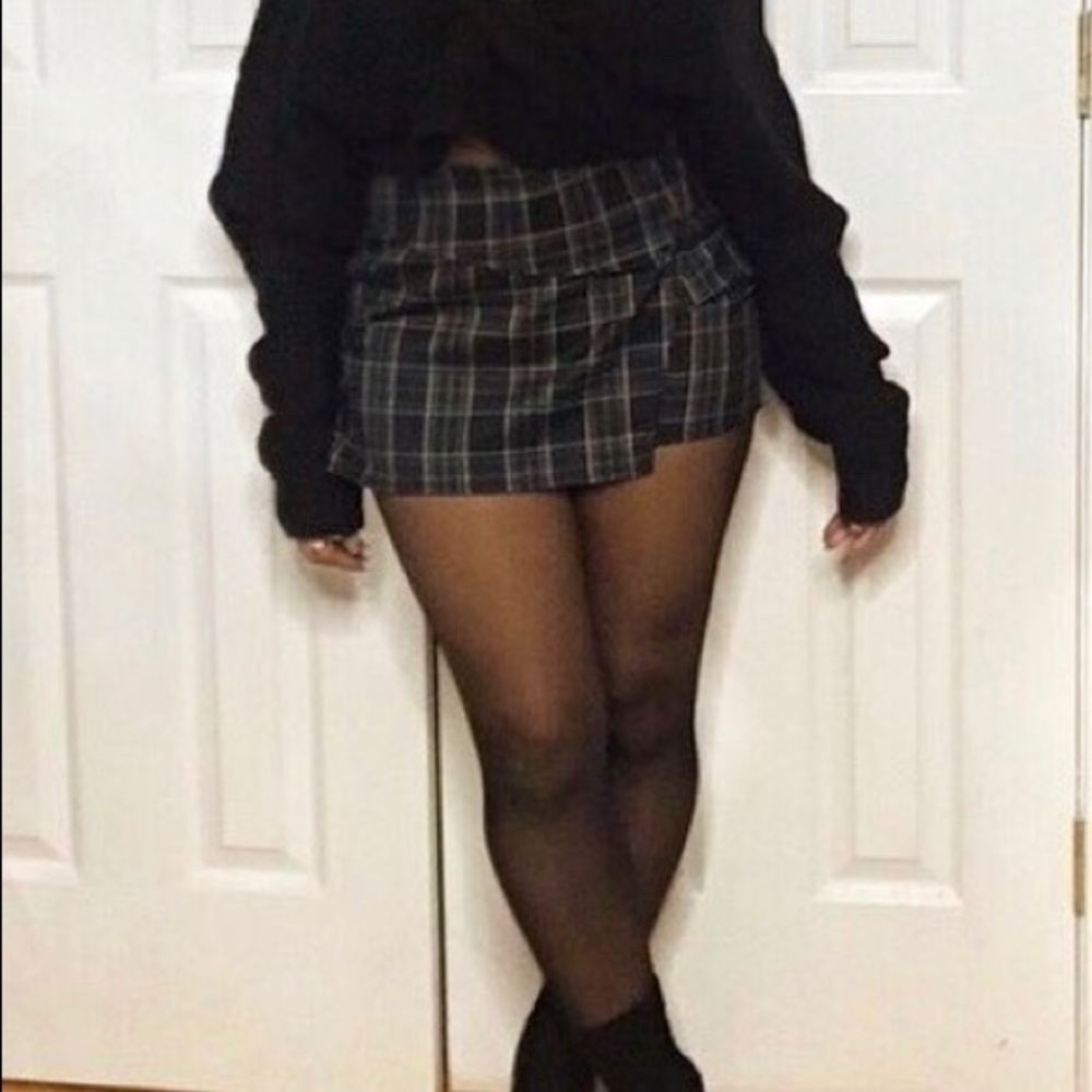 Plaid skort